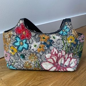 Santi Floral Beaded Purse